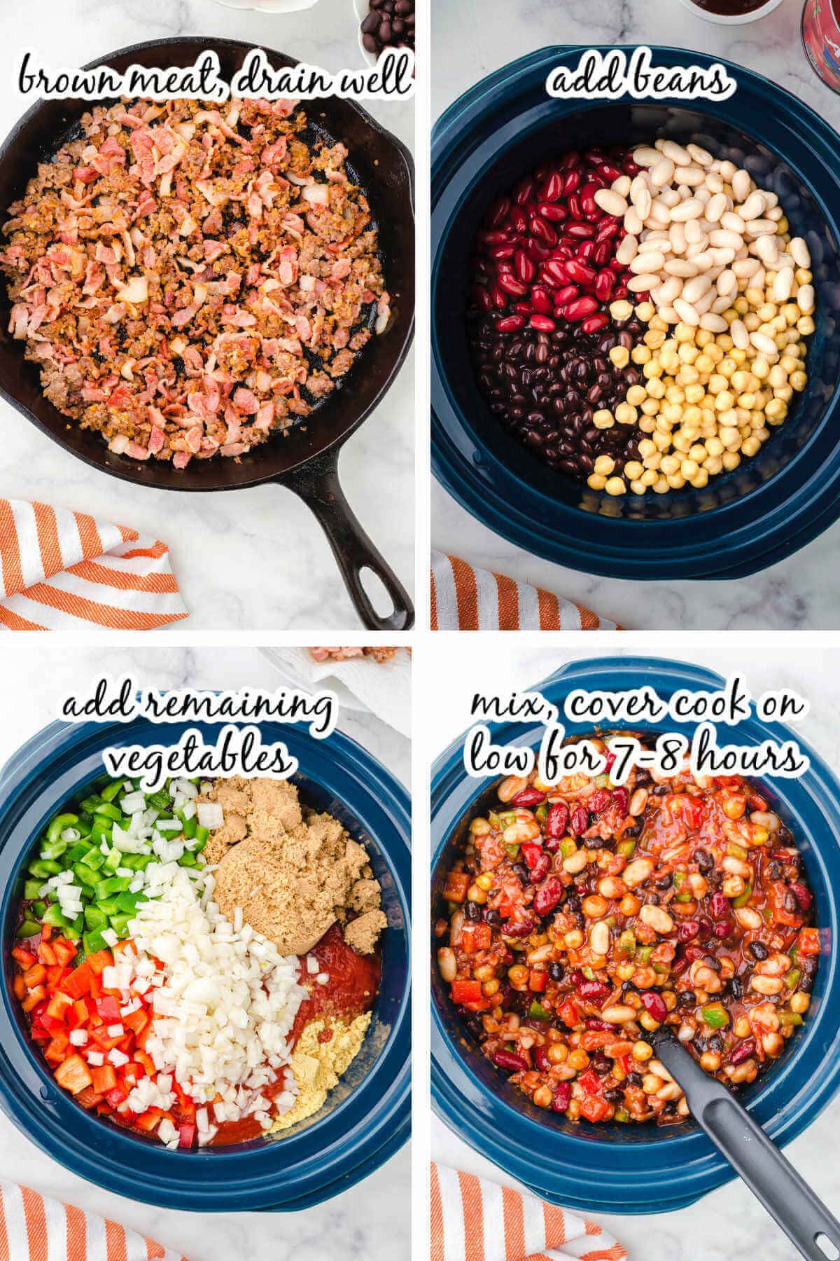 Step by step instructions to make Boston baked beans recipe.
