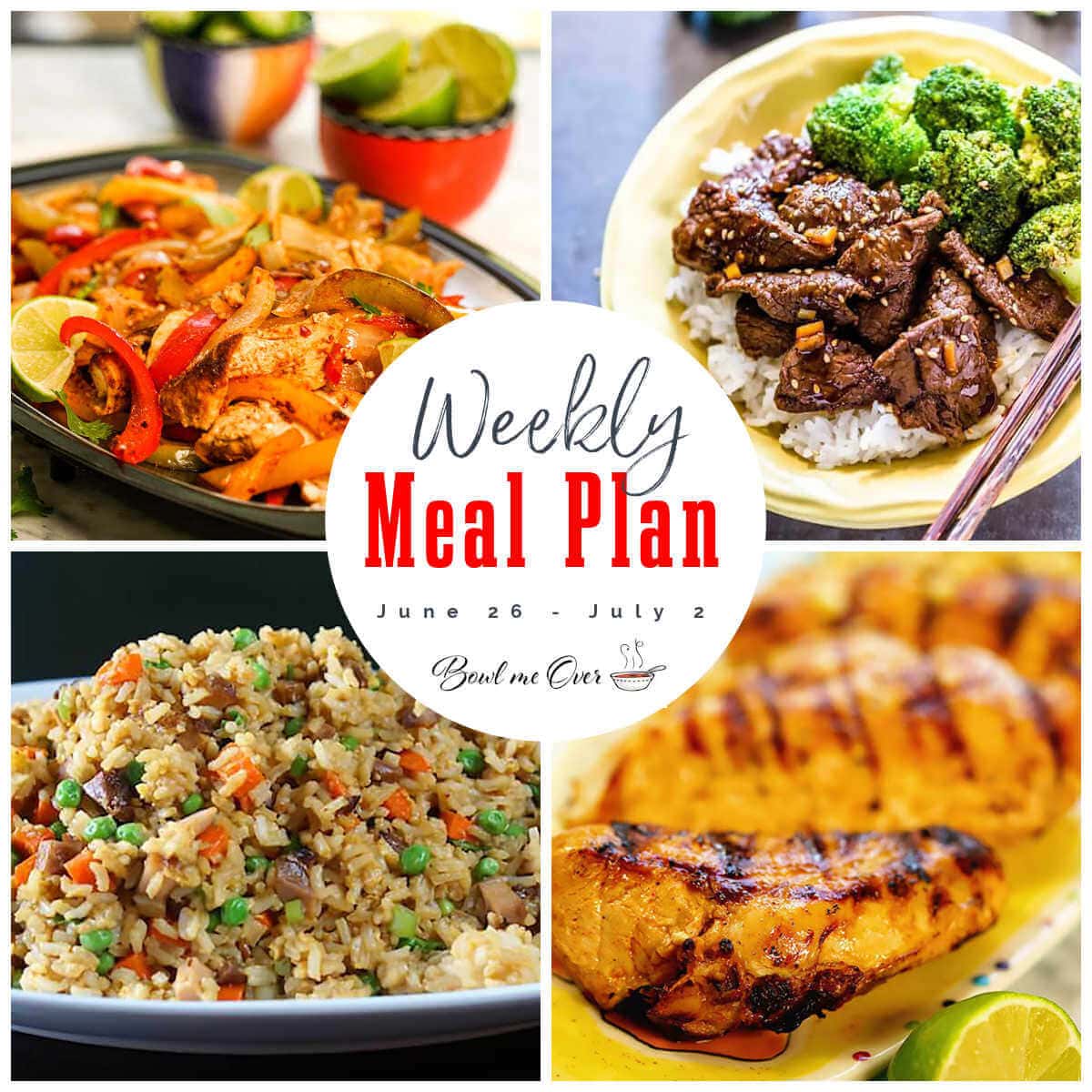 Weekly Meal Plan 26 June 26-July 2, with print overlay for social media.