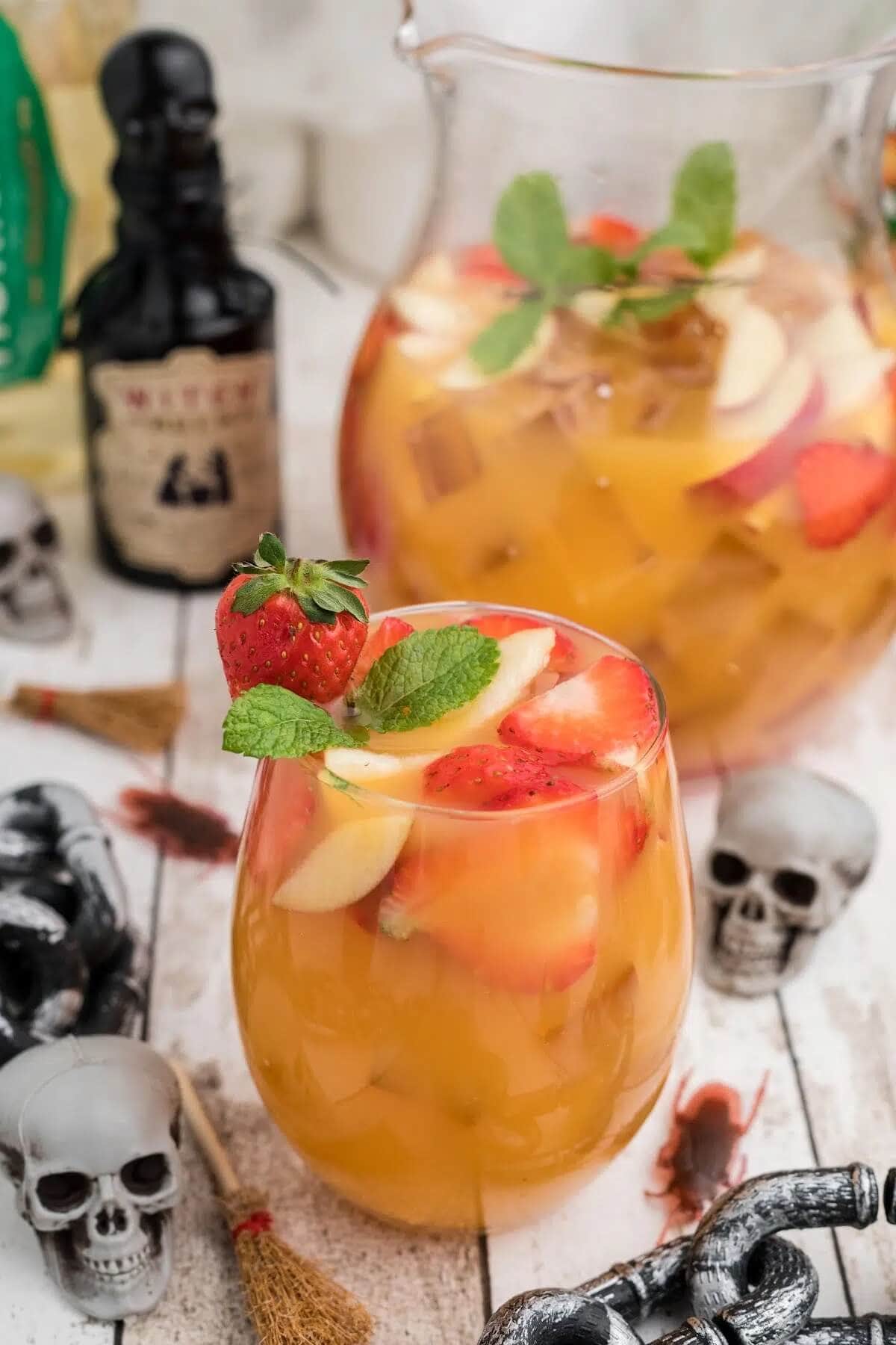 Make this orange Halloween party pitcher cocktail for a crowd