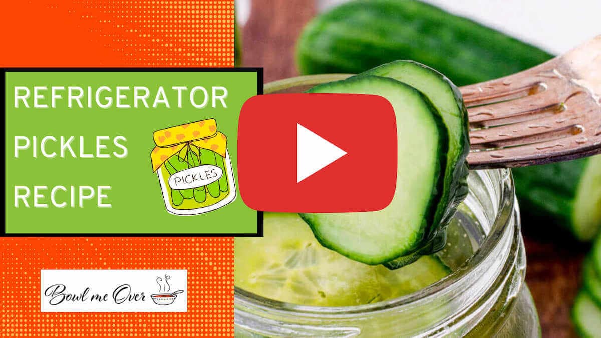 Coversheet graphic of refrigerator pickle photo with print overlay for YouTube.