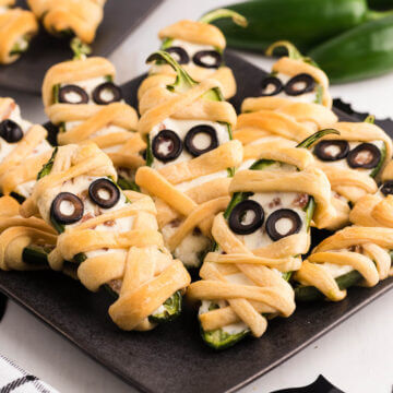 Mummy Jalapeno Poppers Stuffed with Bacon and Cheese - Bowl Me Over