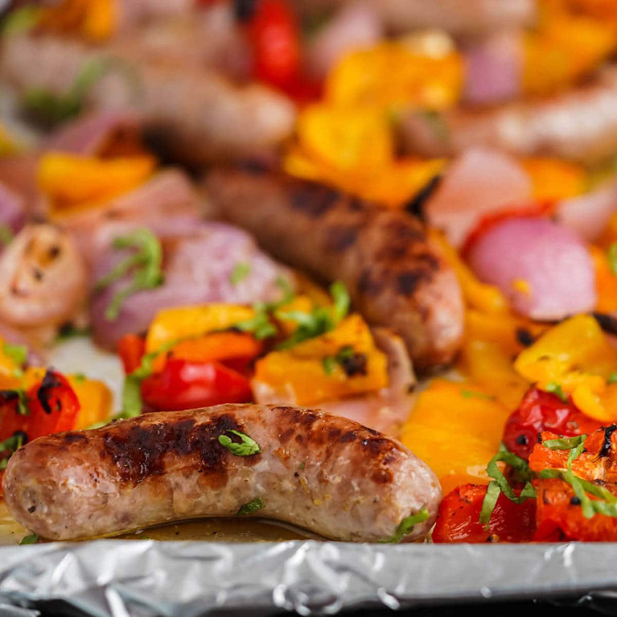 Sausage and peppers in oven recipe.