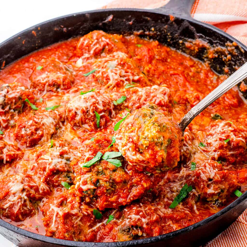 Tender Baked Skillet Turkey Meatballs Easy Recipe Bowl Me Over