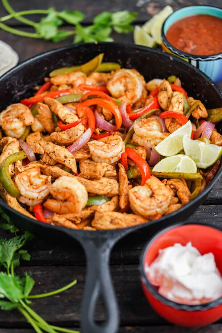 Shrimp and Chicken Fajitas - Bowl Me Over