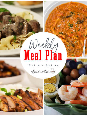 Collage of photos for Weekly Meal Plan 41, with print overlay.