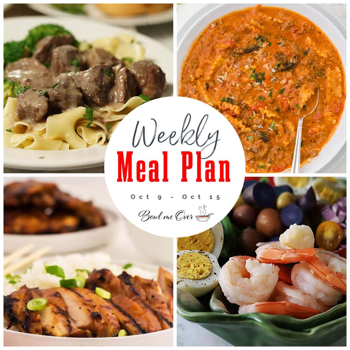 Collage of photos for Weekly Meal Plan 41.