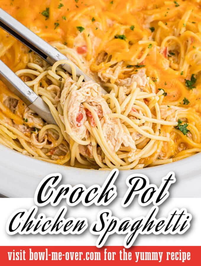 Crockpot Chicken Spaghetti - Bowl Me Over