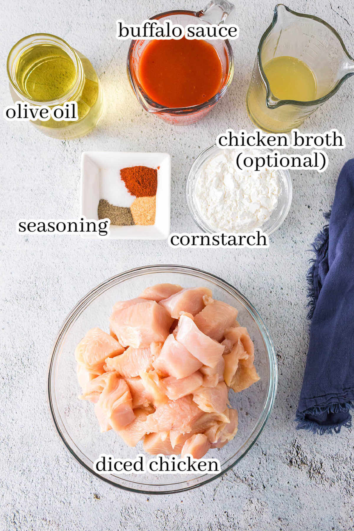 Ingredients to make recipe, with print overlay.