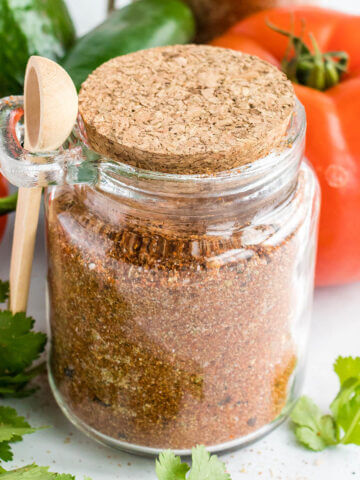 Spice mix in jar.