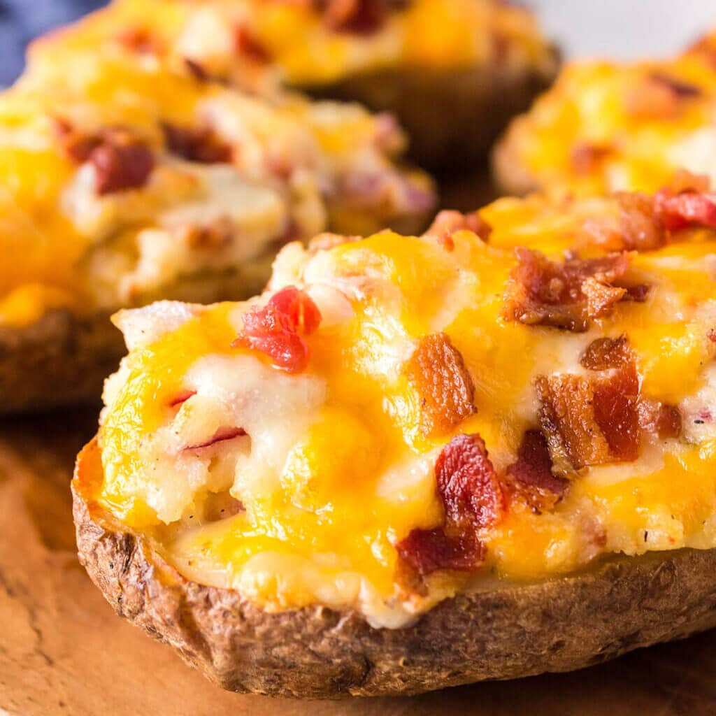 Air Fryer Twice Baked Potatoes - Bowl Me Over