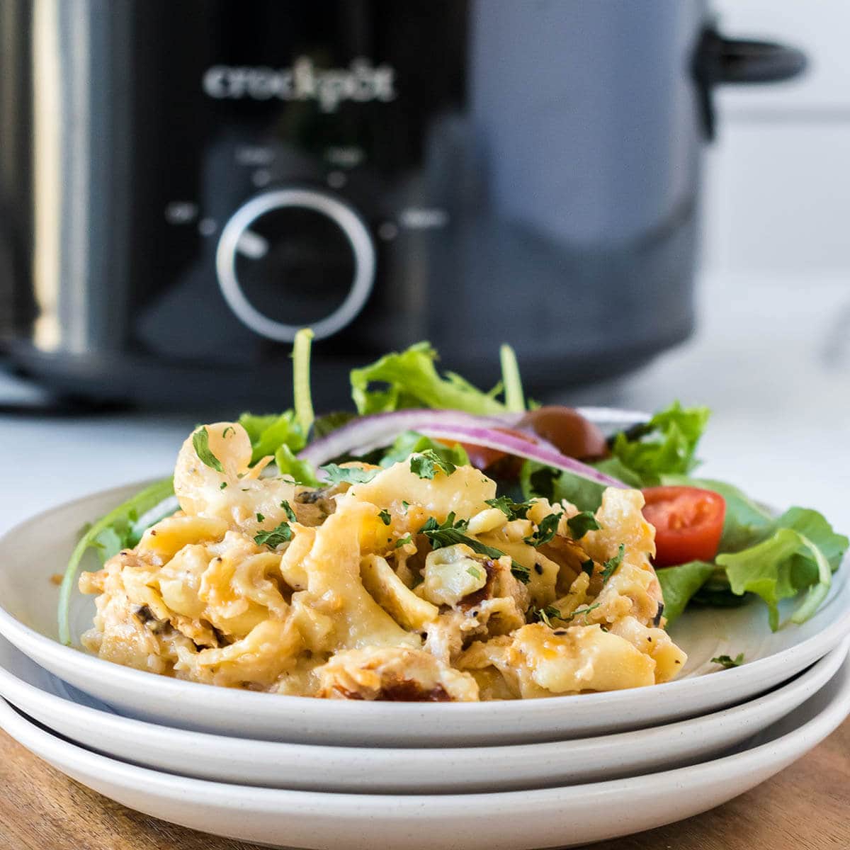 Easy Crockpot Tuna Noodle Casserole with Egg Noodles