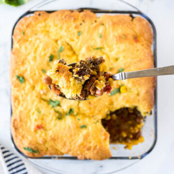 Cowboy Cornbread Casserole - Bowl Me Over