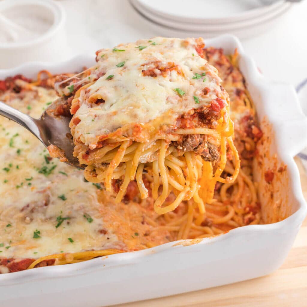 Million Dollar Spaghetti Casserole - Bowl Me Over