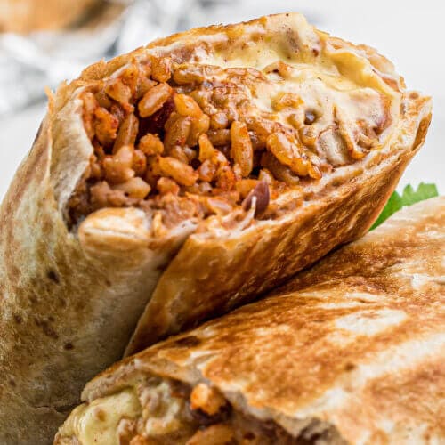 Freezer Burritos with Beans, Rice, and Cheese - Bowl of Delicious