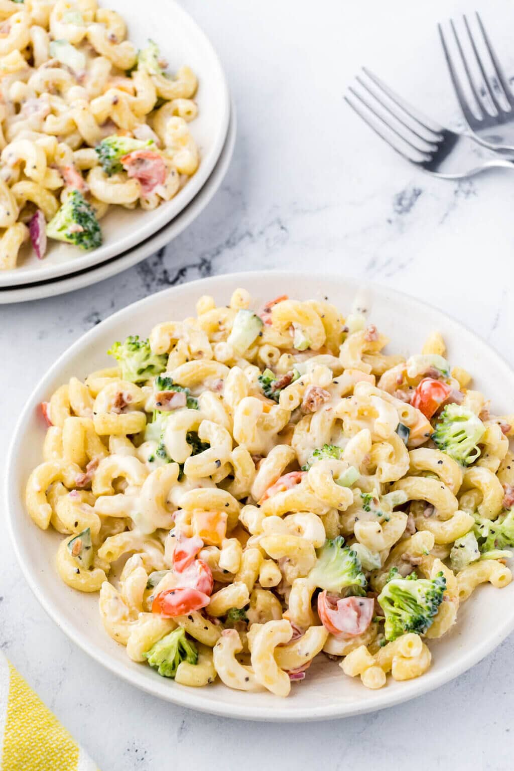 Creamy Pasta Salad Recipe - Bowl Me Over