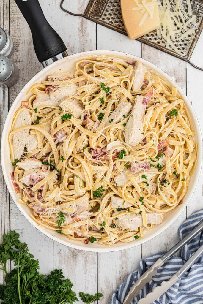 Chicken and Bacon Pasta Recipe - Bowl Me Over