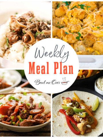 Collage of photos for Weekly Meal Plan 10, with print overlay.