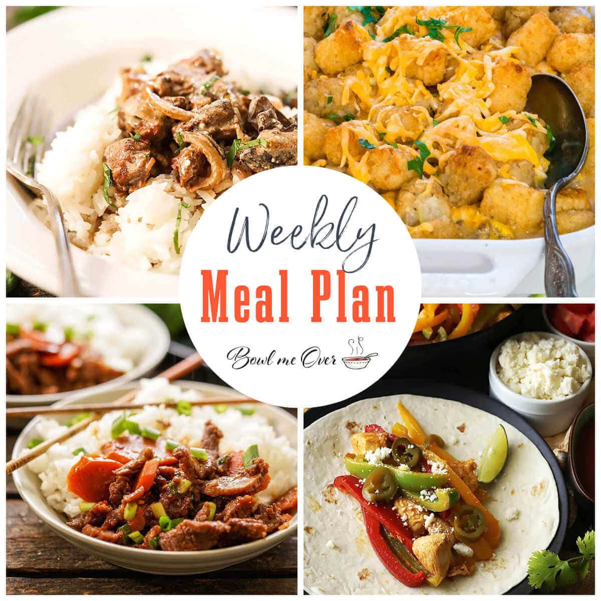 Collage of photos for Weekly Meal Plan 10, with print overlay.