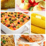 A collage of recipes of what to serve with taco casserole.