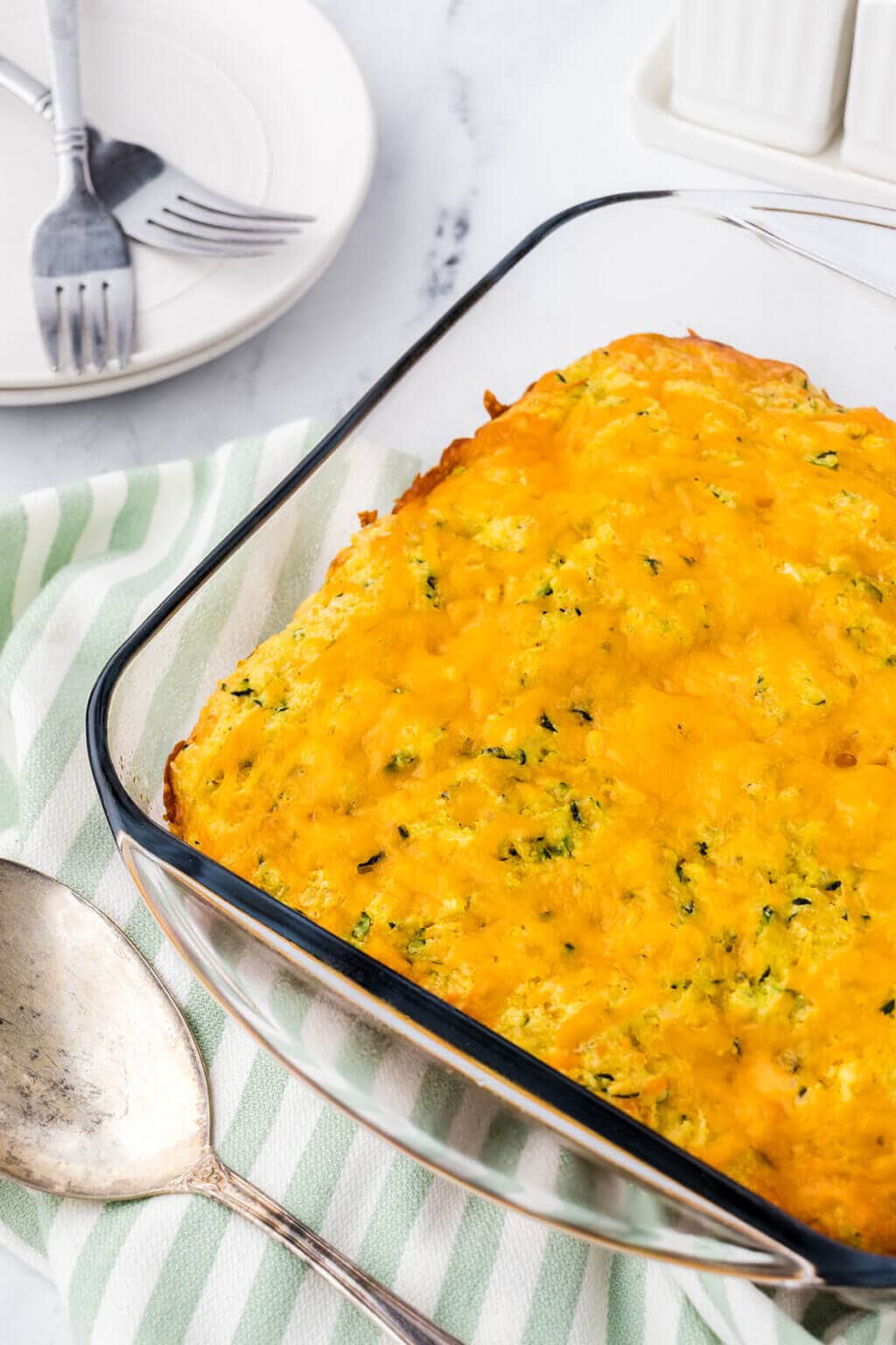 Cornbread Zucchini Casserole - Bowl Me Over