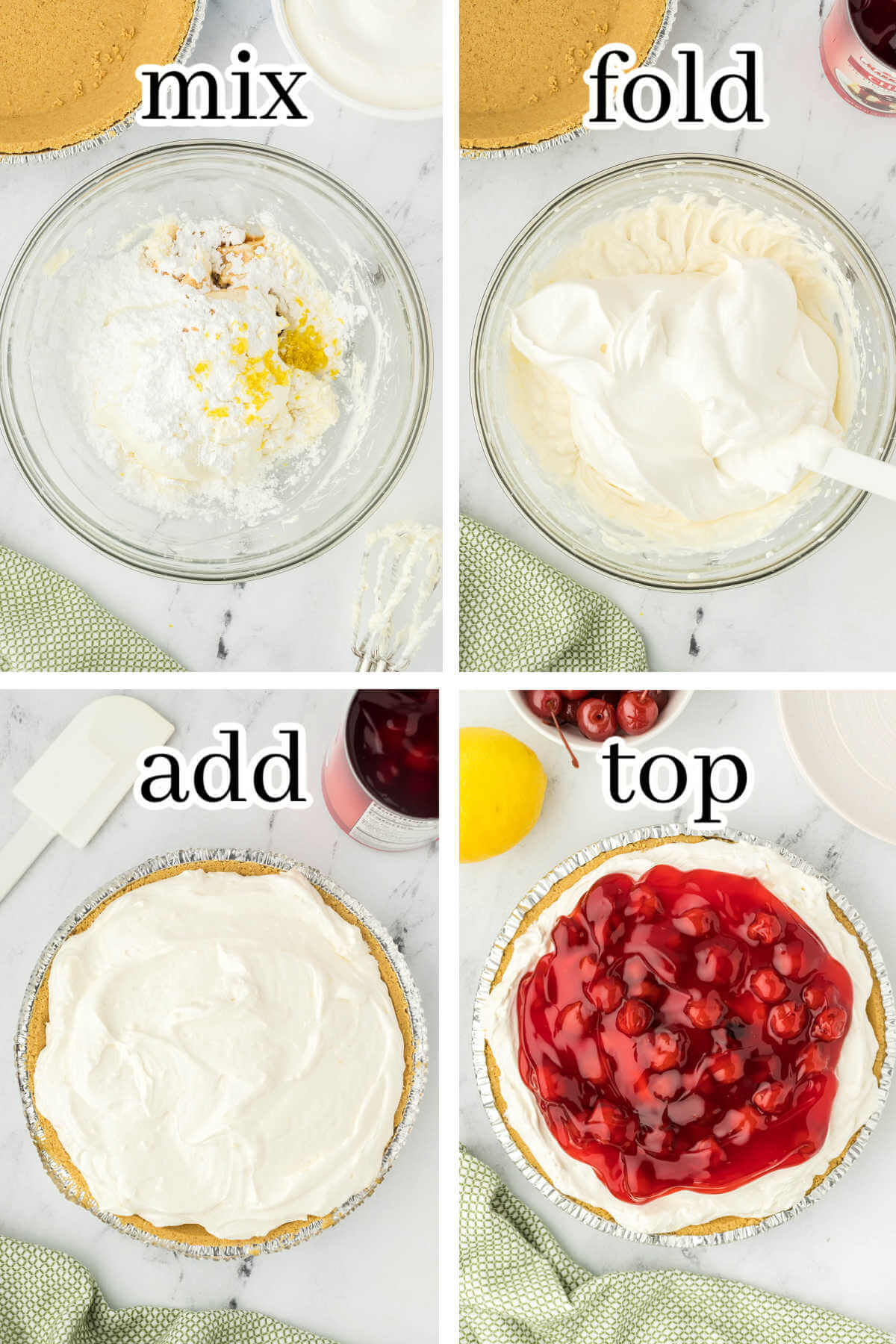 Step-by-step instructions to make the recipe with print overlay.