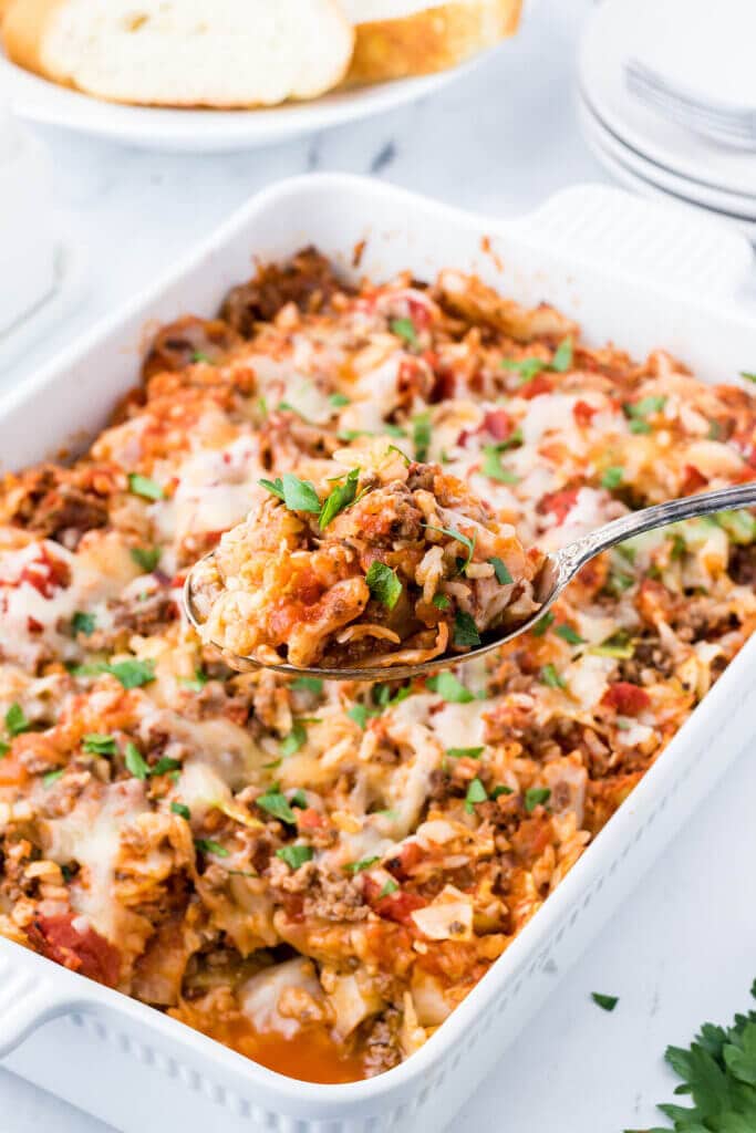 Unstuffed Cabbage Roll Casserole Bowl Me Over