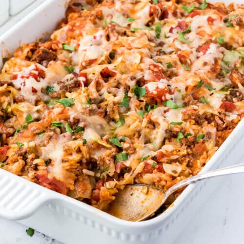 Unstuffed Cabbage Roll Casserole - Bowl Me Over