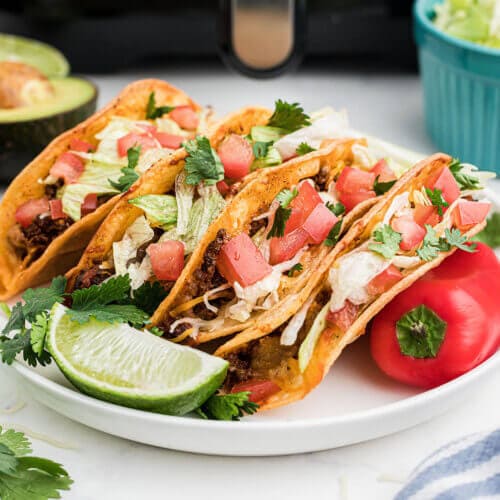 How to Make Easy Crispy Air Fryer Tacos - Bowl Me Over