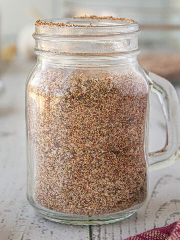 Seasoning mix in a spice container.