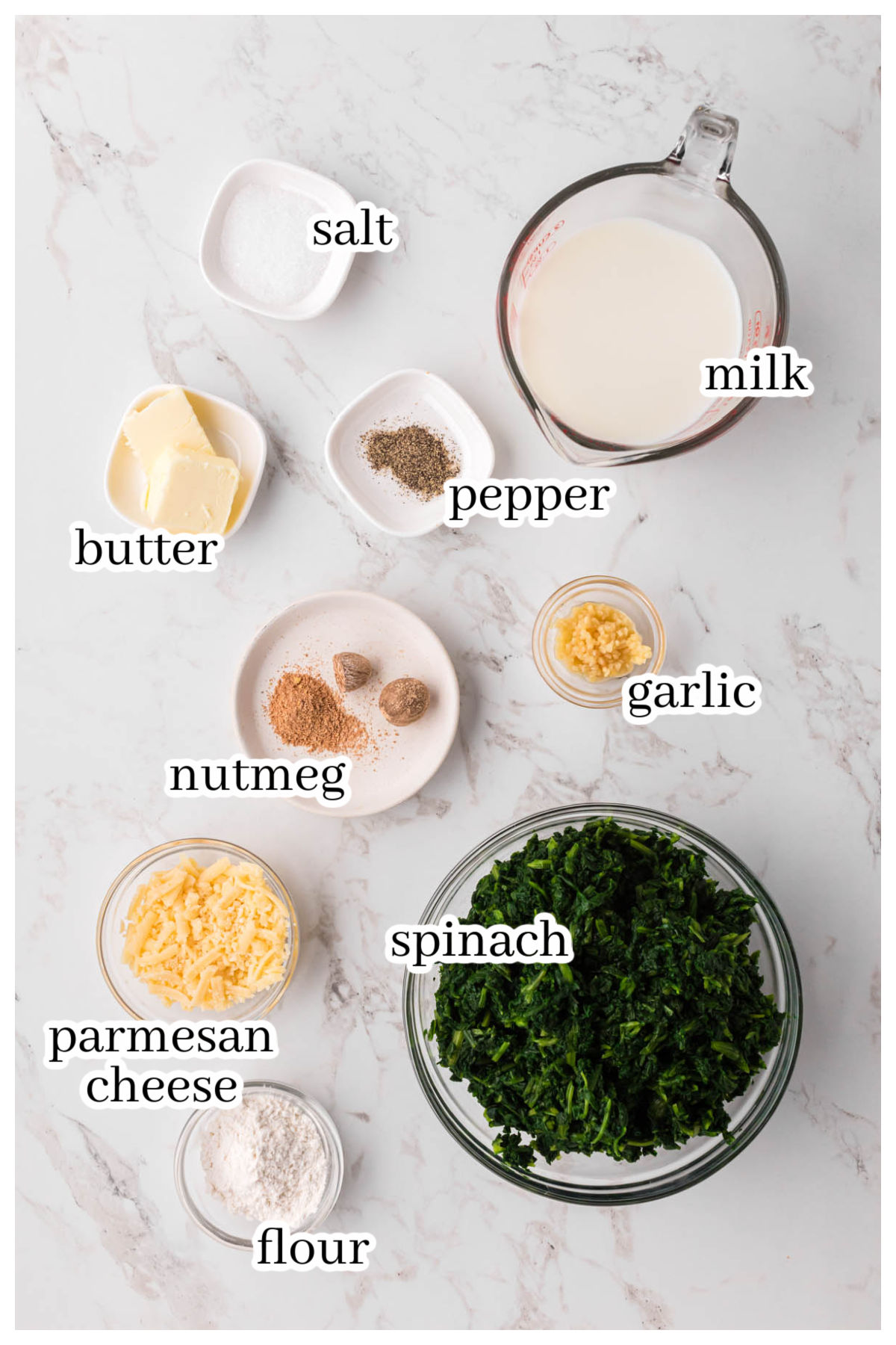 Ingredients to make the recipe, with print overlay.