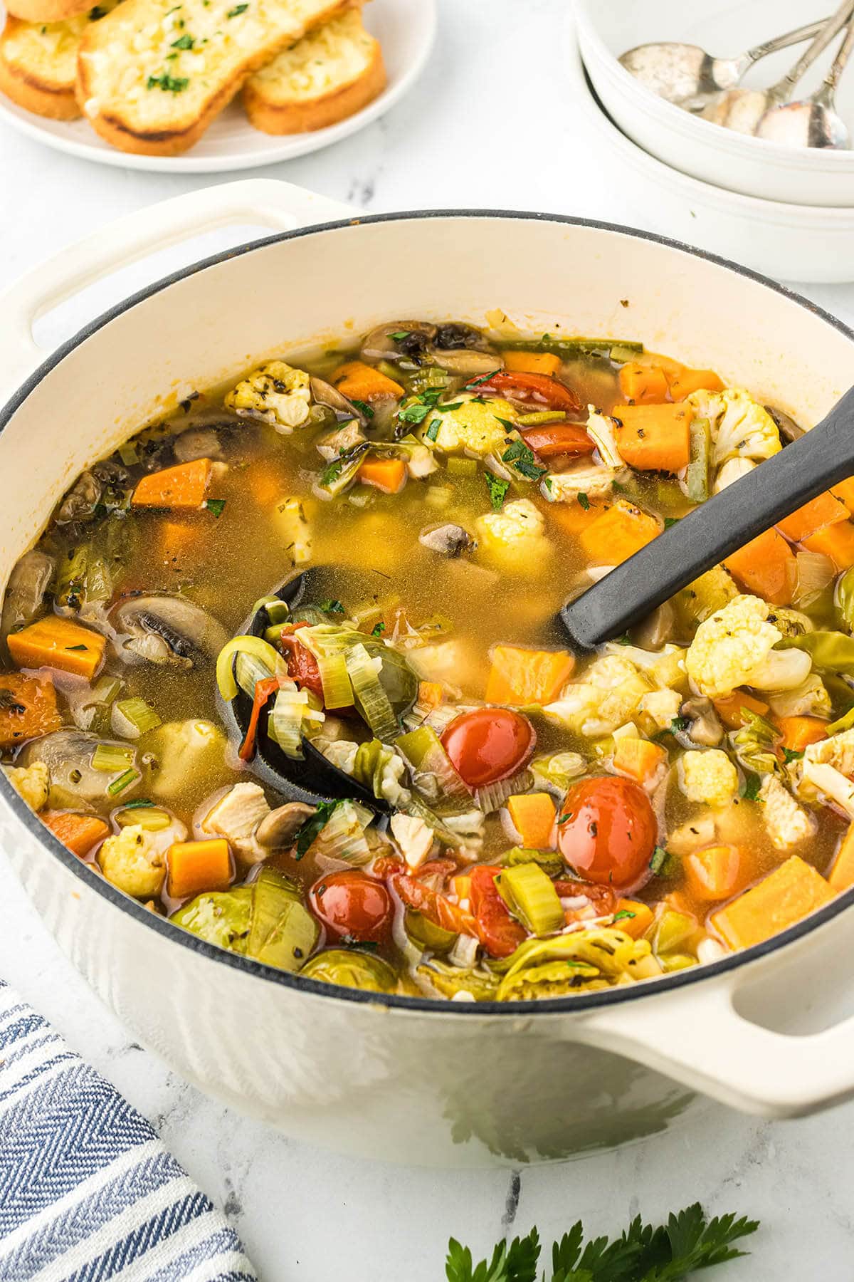 Leftover Turkey Soup with Root Vegetables - The Roasted Root