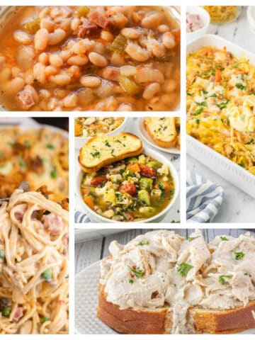 Recipes made with Turkey and Ham leftovers.