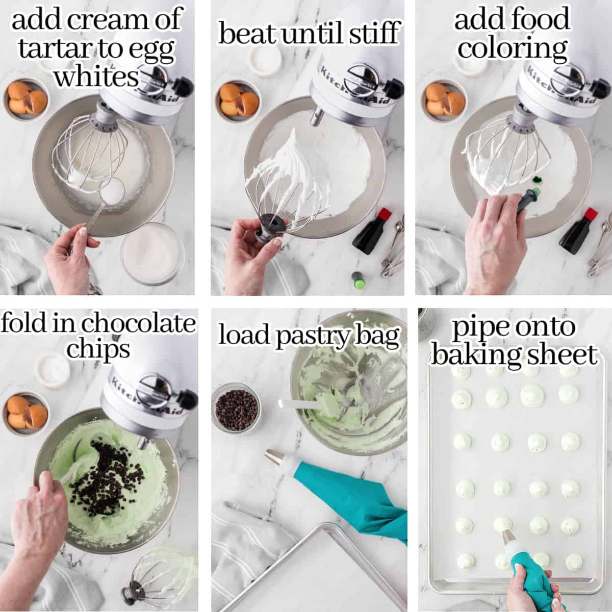 Step-by-step instructions to make the holiday cookie recipe. With print overlay for clarification.