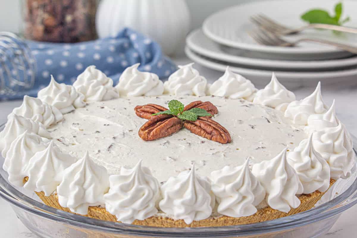 No bake pecan cream pie.