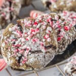 Rich and chocolatey cool whip cookies on a serving spatula.