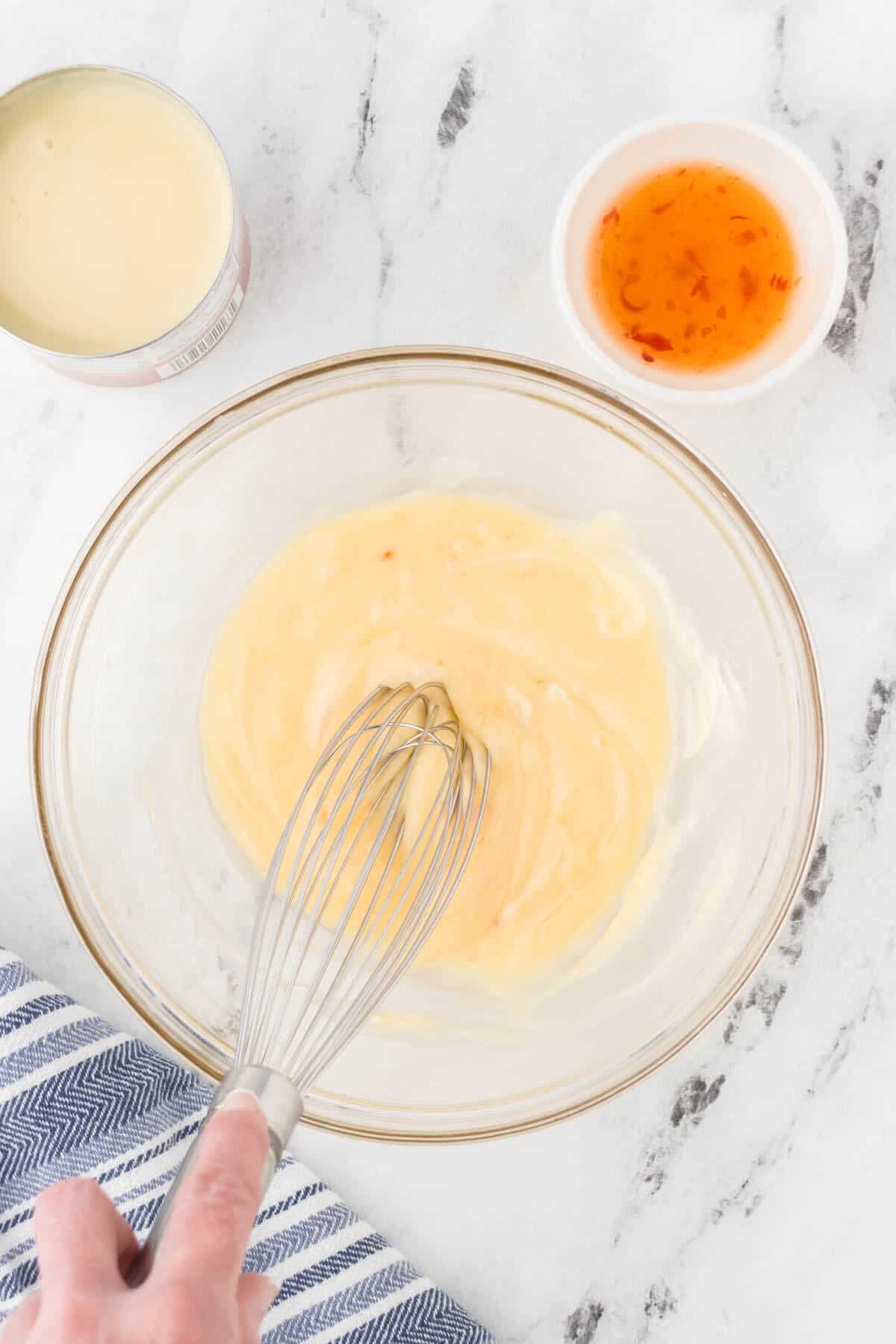 Sweet shrimp sauce in a bowl.